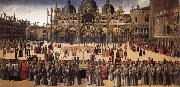 BELLINI, Gentile Procession in Piazza San Marco Spain oil painting artist
